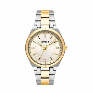 Ρολόι Γυναικείο Das.4 Με Χρυσό Χρώμα Καντράν & Μπρασελέ Από Ανοξείδωτο Ατσάλι 2031100261