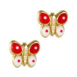 Σκουλαρίκια Παιδικά Χρυσά Κ14 KBS-23417Y