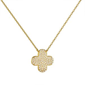 Κολιέ Σταυρός Ασημένιος 925 Επιχρυσωμένος ASZ-24030Y