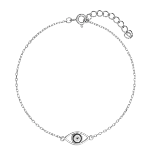 Βραχιόλι Ασημένιο 925 Με Ματάκι Με Σμάλτο ASZ-24126W