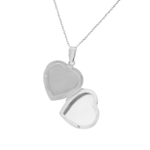 Κολιέ Ασημένιο 925 Φωτογραφοθήκη Σε Σχήμα Καρδιά Λουστρέ MRS-23460W