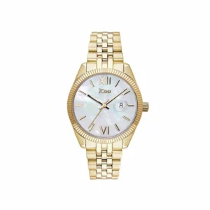 Ρολόι Γυναικείο JCOU JU17031-19 Της Σειράς QUEEN’S MINI Με Χρυσό Μπρασελέ Από Ανοξείδωτο Ατσάλι