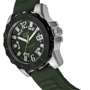 Ρολόι Ανδρικό CATERPILLAR της σειράς Barricade Με Πράσινο Λουρί Σιλικόνης AR14123133