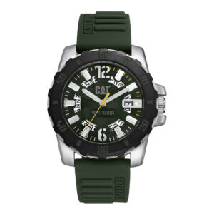 Ρολόι Ανδρικό CATERPILLAR της σειράς Barricade Με Πράσινο Λουρί Σιλικόνης AR14123133