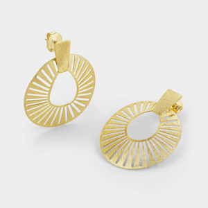 VOGUE Σκουλαρίκια Διάτρητα Εντυπωσιακά Ασημένια 925 Επιχρυσωμένα 20170606201