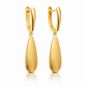 Εντυπωσιακά Σκουλαρίκια Κρεμαστά Ασημένια 925 Επιχρυσωμένα KAL-25120Y