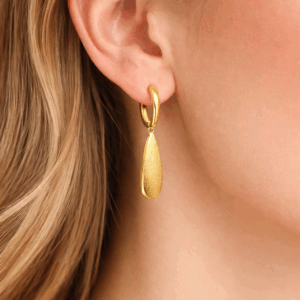 Εντυπωσιακά Σκουλαρίκια Κρεμαστά Ασημένια 925 Επιχρυσωμένα KAL-25120Y