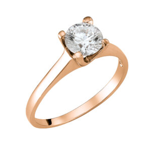 Μονόπετρο Δαχτυλίδι Ροζ Χρυσό K14 MSD-10101R