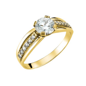 Μονόπετρο Δαχτυλίδι Χρυσό 14Κ MSD-10106Υ