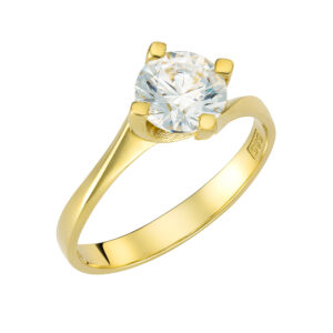 Μονόπετρο Δαχτυλίδι Χρυσό Κ14 MSD-10111Υ