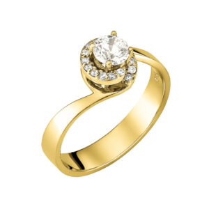 Μονόπετρο Δαχτυλίδι Χρυσό 14Κ KBD-10139Υ