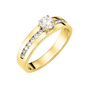 Μονόπετρο Δαχτυλίδι Χρυσό Κ14 KBD-10143Υ