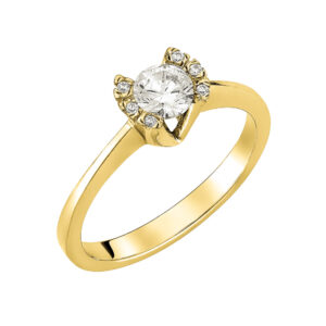 Μονόπετρο Δαχτυλίδι Χρυσό Κ14 KBD-10145Υ