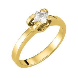Μονόπετρο Δαχτυλίδι Χρυσό Κ14 KBD-10149Υ