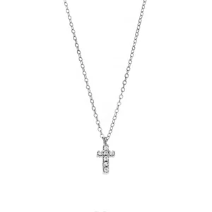 Κολιέ Σταυρός Ασημένιος 925 Διπλής Όψης KAL-25103W