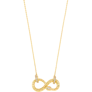 Εντυπωσιακό Ασημένιο Κολιέ Επιχρυσωμένο 925° Φίδι σε Σχήμα Άπειρο Breeze 416021.1