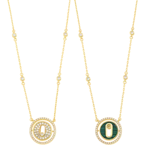 Ασημένιο Κολιέ Επιχρυσωμένο 925° Διπλής Όψεως Breeze 416022.1