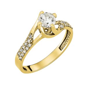 Μονόπετρο Δαχτυλίδι Χρυσό KBD-10126Y