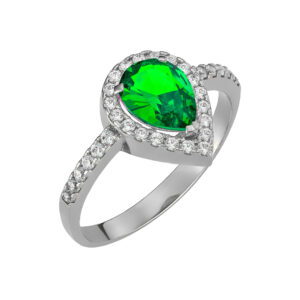 Δαχτυλίδι Ροζέτα Λευκόχρυσο 14Κ MSD-10188W