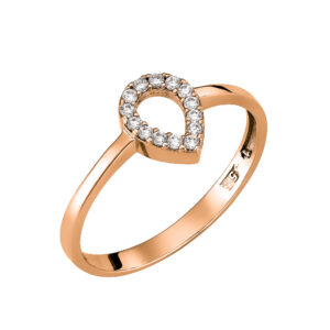 Ροζ Χρυσό Δαχτυλίδι 14Κ MSD-10230R