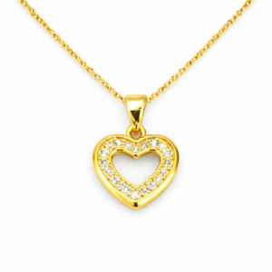 Κολιέ Καρδιά Ασημένια Επιχρυσωμένη 925 MRK-24003Y