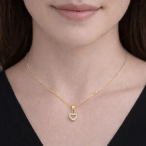 Κολιέ Καρδιά Ασημένια Επιχρυσωμένη 925 MRK-24003Y