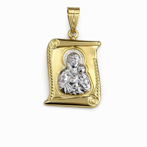 Φυλαχτό Χρυσό Κ9 Πάπυρος Με Την Παναγία AFP-24727Y-9Κ