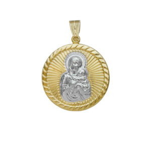 Φυλαχτό Παναγία Στρόγγυλο Χρυσό Κ9 AFP-24734Y-9Κ