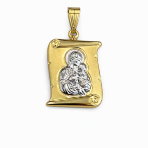 Φυλαχτό Χρυσό Κ9 Πάπυρος Με Την Παναγία AFP-24740Y-9Κ