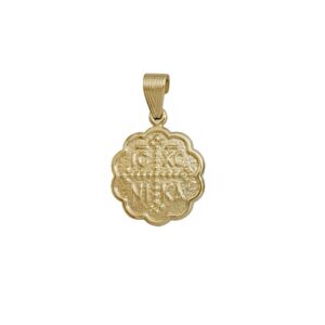 Φυλαχτό Κ9 Κωνσταντινάτο Στρόγγυλο Χρυσό AFP-24763Y-9Κ