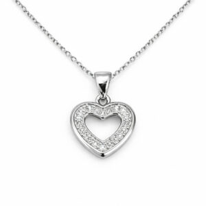 Κολιέ Καρδιά Ασημένια 925 MRK-24003W