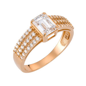 Δαχτυλίδι Ροζέτα Ροζ Χρυσό 14K MSD-10198R