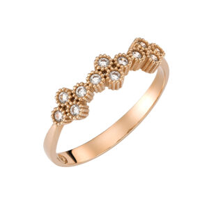 Ροζ Χρυσό Δαχτυλίδι 14K MSD-10219R