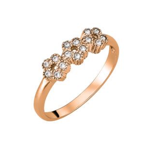 Δαχτυλίδι Ροζ Χρυσό 14K MSD-10221R