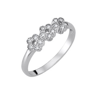 Δαχτυλίδι Λευκόχρυσο 14K MSD-10221W