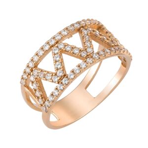 Ροζ Χρυσό Δαχτυλίδι 14Κ MSD-10226R