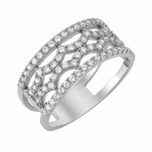 Λευκόχρυσο Δαχτυλίδι 14Κ MSD-10227W