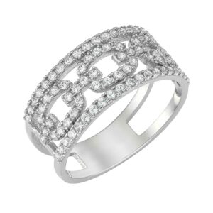 Λευκόχρυσο Δαχτυλίδι 14Κ MSD-10228W