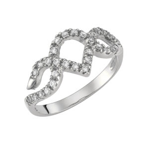 Λευκόχρυσο Δαχτυλίδι 14Κ MSD-10236W