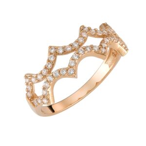 Ροζ Χρυσό Δαχτυλίδι 14Κ MSD-10237R