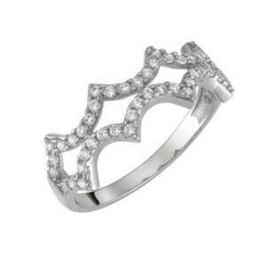 Λευκόχρυσο Δαχτυλίδι 14Κ MSD-10237W