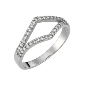 Λευκόχρυσο Δαχτυλίδι 14Κ MSD-10238W