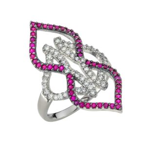 Λευκόχρυσο Δαχτυλίδι 14Κ MSD-10243W