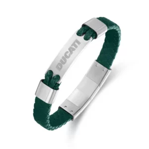 Ανδρικό Βραχιόλι DUCATI CORSE Expedition Stainless Steel and Leather Bracelet DTAGB0004801