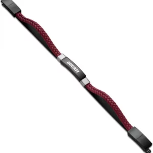 Ανδρικό Βραχιόλι DUCATI CORSE Voyage Stainless Steel and Leather Bracelet DTAGB0004904