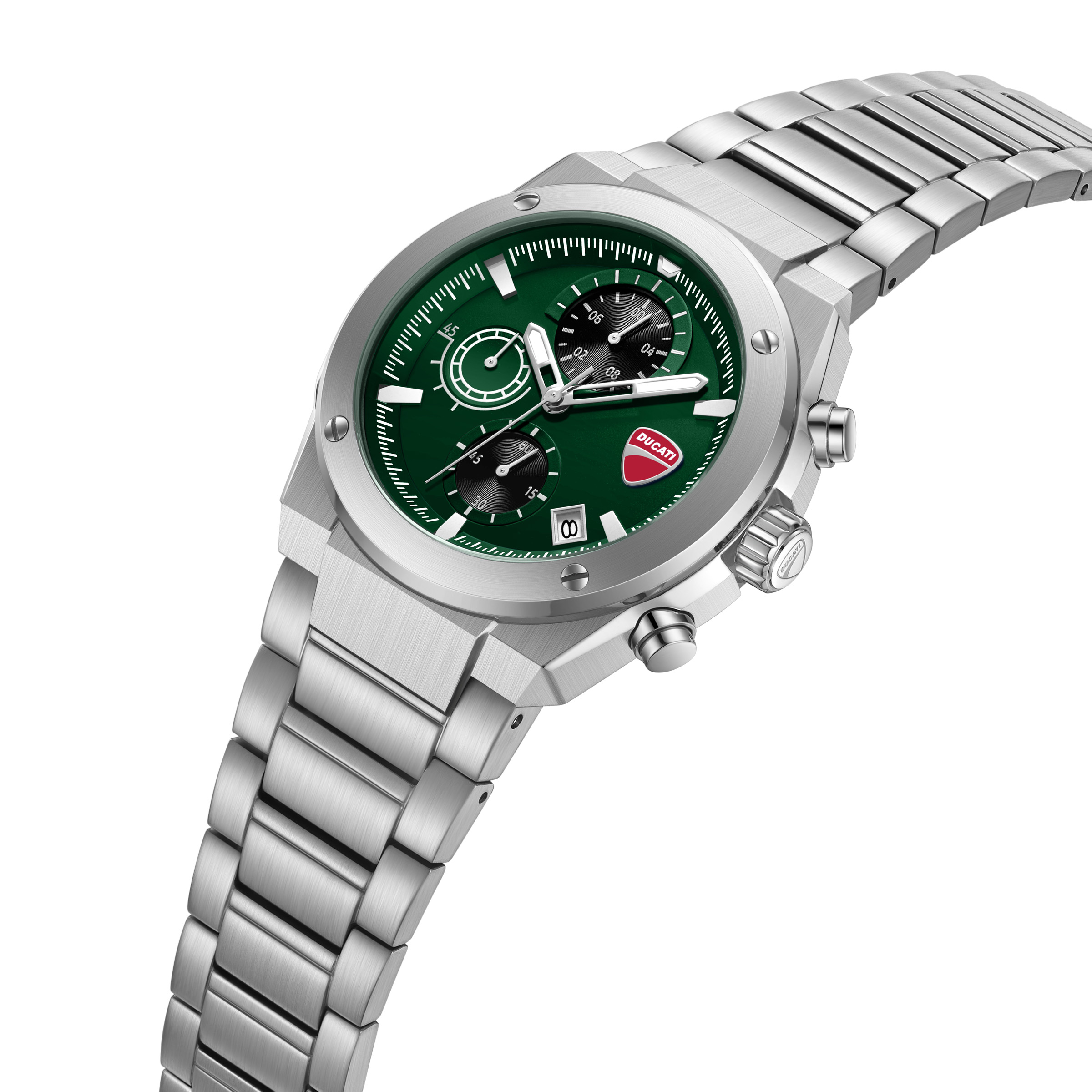 Ρολόι Ανδρικό DUCATI CORSE DTWGI0003103 Stelvio Touring Chronograph Silver Stainless Steel Bracelet - Image 2