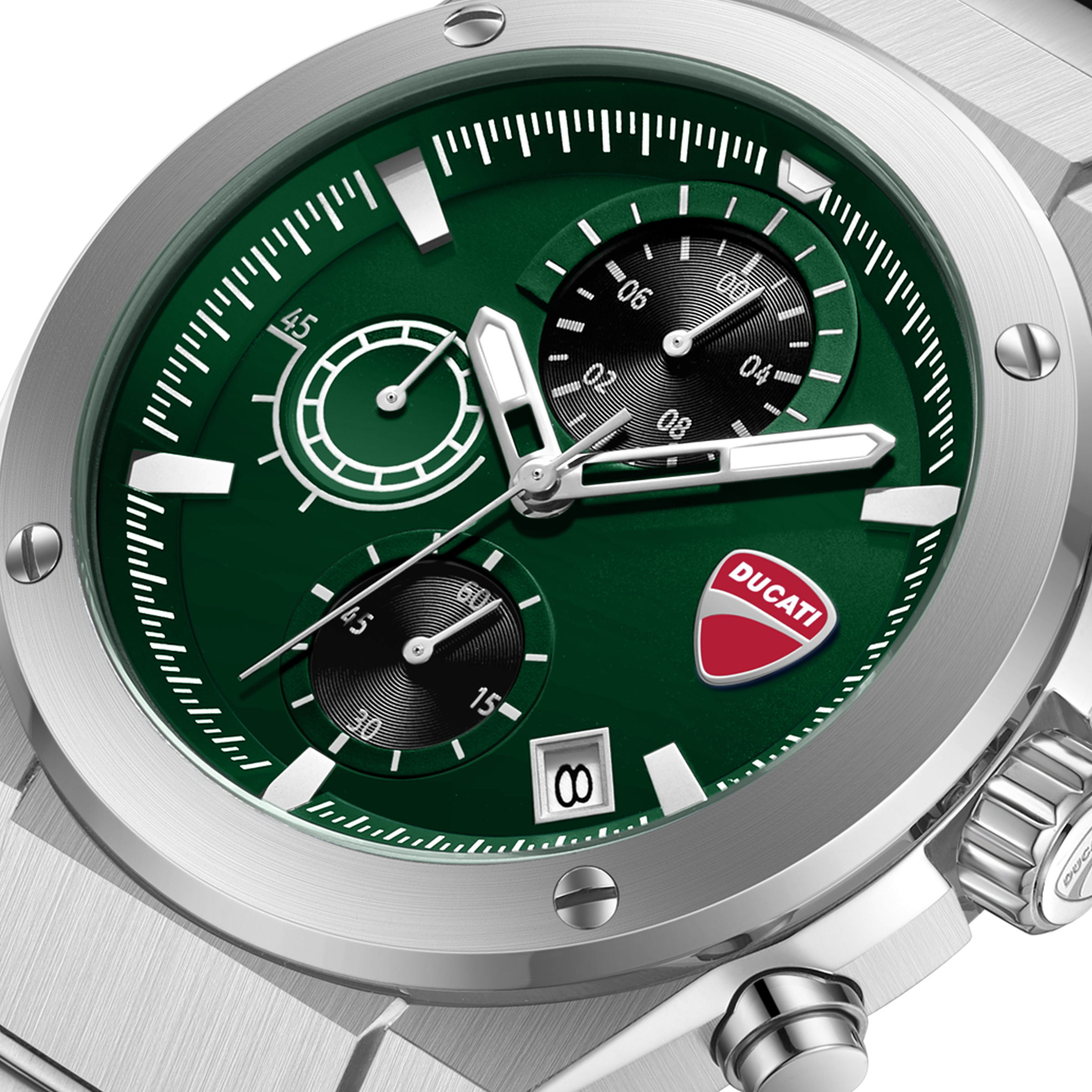 Ρολόι Ανδρικό DUCATI CORSE DTWGI0003103 Stelvio Touring Chronograph Silver Stainless Steel Bracelet - Image 4