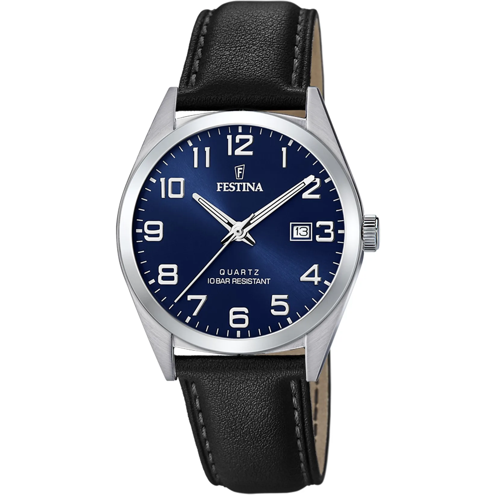 Ανδρικό Ρολόι Festina F20446/2 Με Δερμάτινο Λουρί Σε Μαύρο Χρώμα