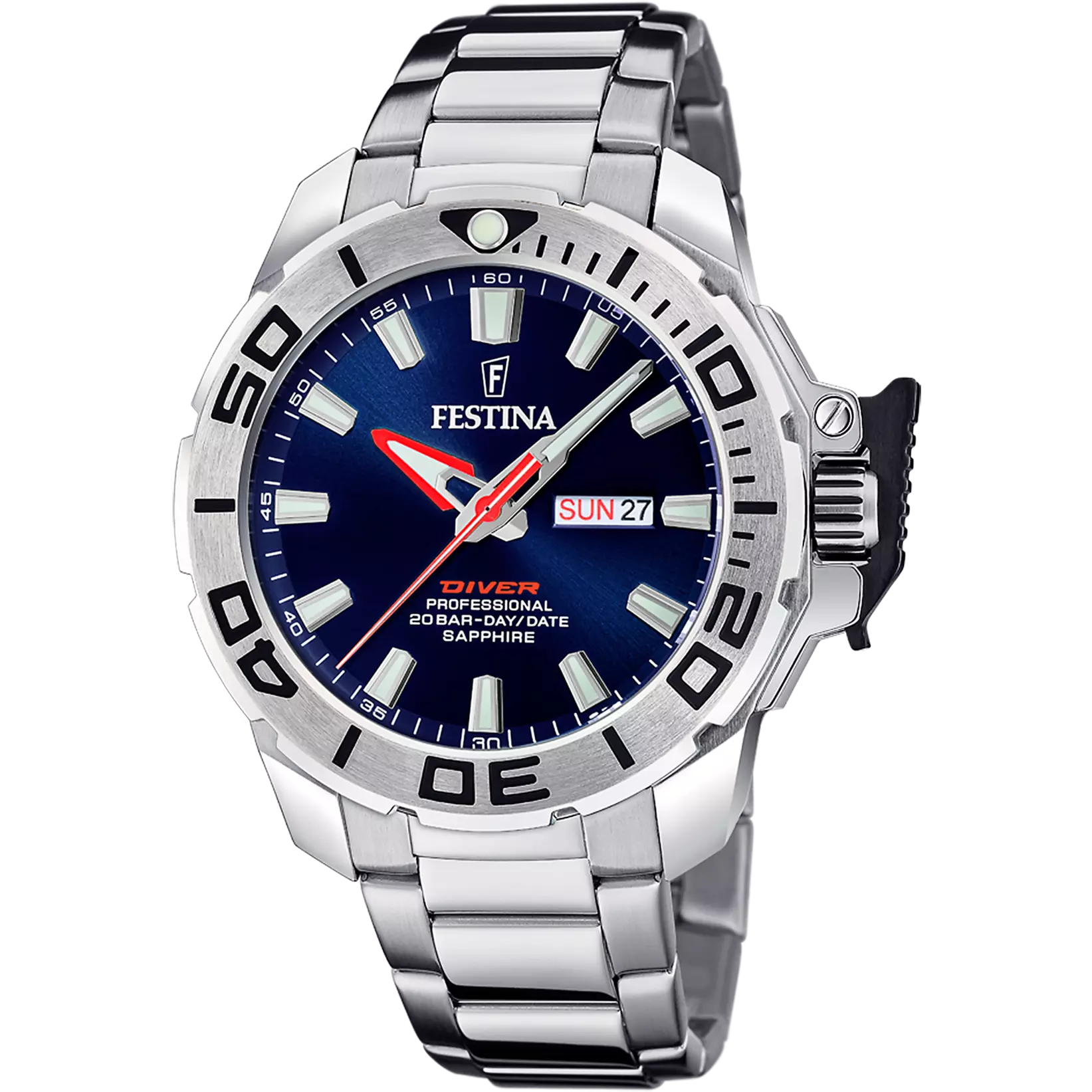 Ανδρικό Ρολόι Festina F20665/1 Με Μπρασελέ Από Ατσάλι Σε Ασημί Χρώμα