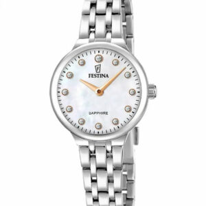Γυναικείο Ρολόι Festina F20744/1 Με Ατσάλινο Μπρασελέ Σε Ασημί Χρώμα
